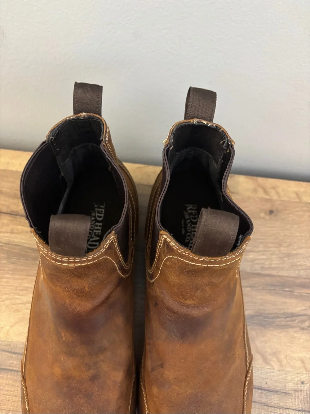 RedHead Series 61 Leather Romeo Chelsea Boots Brown Men’s